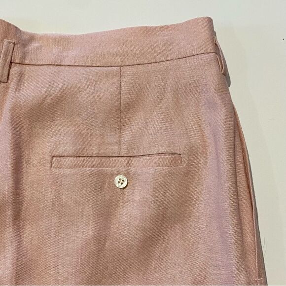 VTG J.G.Hook Pink Ramie/Linen Blend Pleated Trousers - Picture 9 of 13